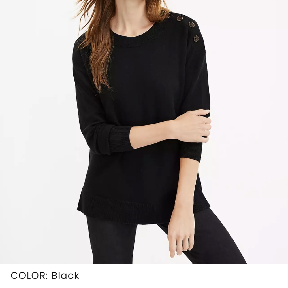 Loft black accent sweater